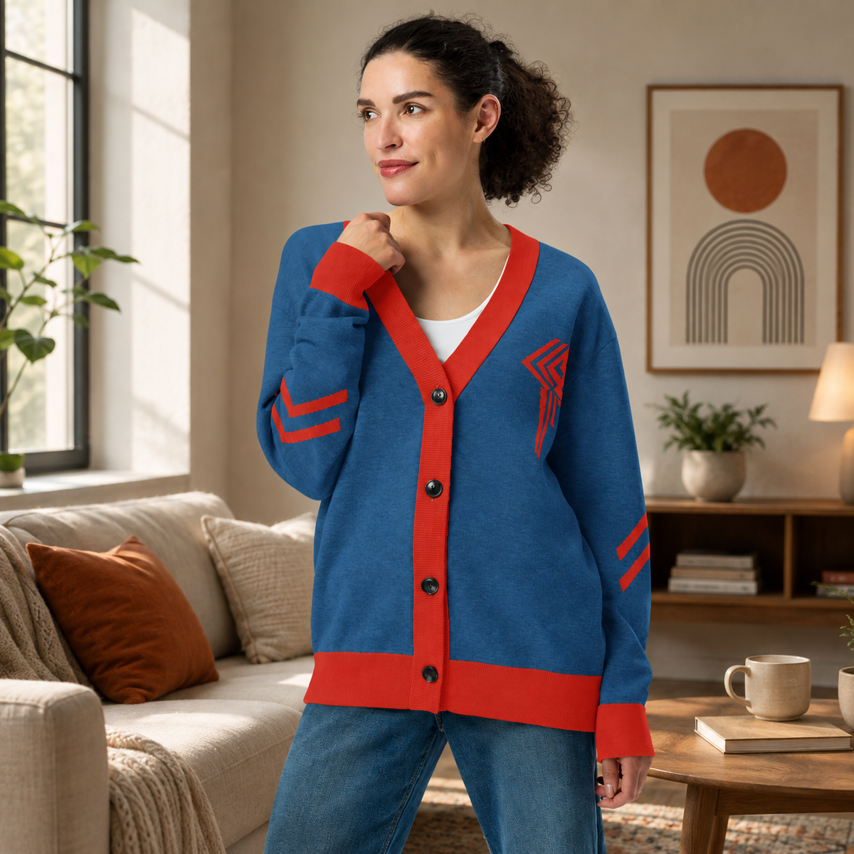 Red Spider Knitted cardigan