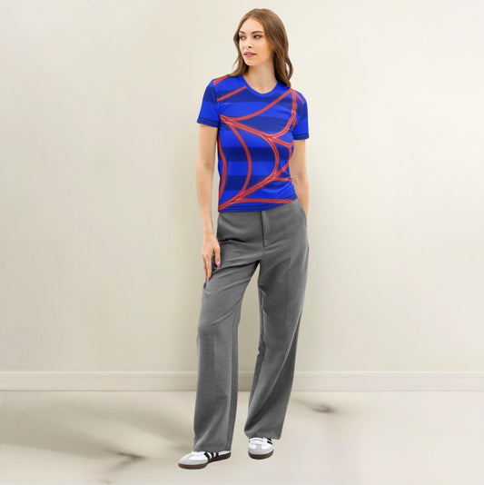 Neon Web Women’s Cotton Crew Neck T-Shirt